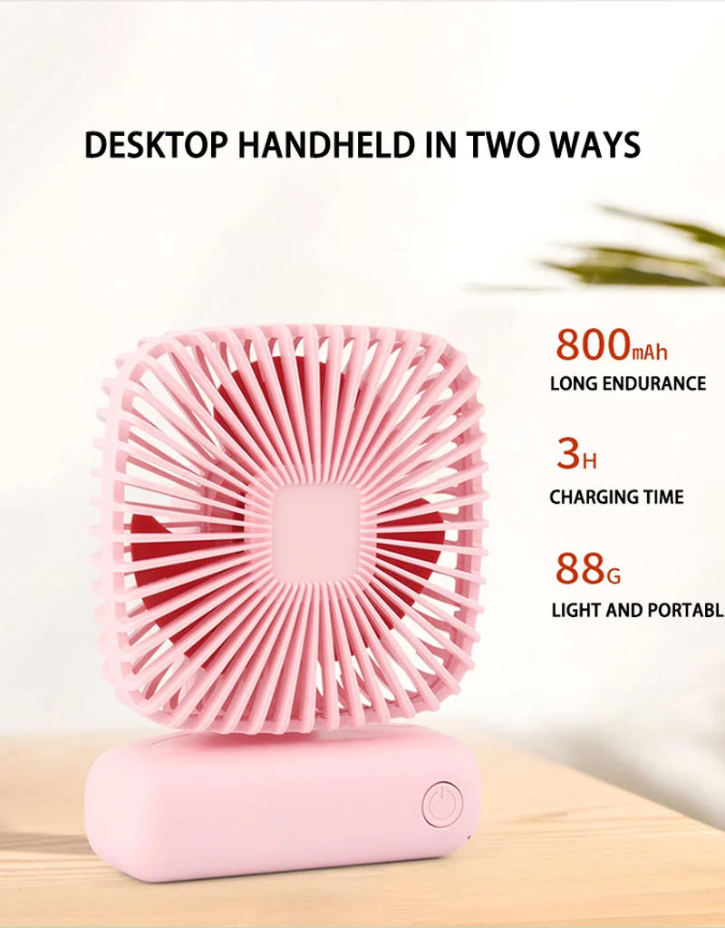 Description Picture 6 of itemDesktop Desktop Small Fan Mini Handheld Usb Three Speed Cool Air Car Home Office Portable Quiet Outdoor Simple Portable Summer