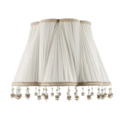 silk cloth lampshade new personalized fashion hanging beads cross plum blossom fold lampshade table lamp floor лампа  abajur 조명