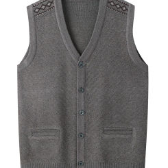Vest Sleeveless Sweater Vest Stylish Men's Sleeveless Knitted Sweater Vests Solid Color V-neck Pullover Slim for Spring C143