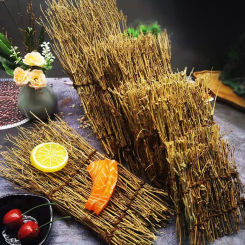 6 Pcs Bamboo Sushi Arrangement Dining Room Table Decor Mat Tool Decorations Fence Sashimi Backdrop Ice Tray Supply