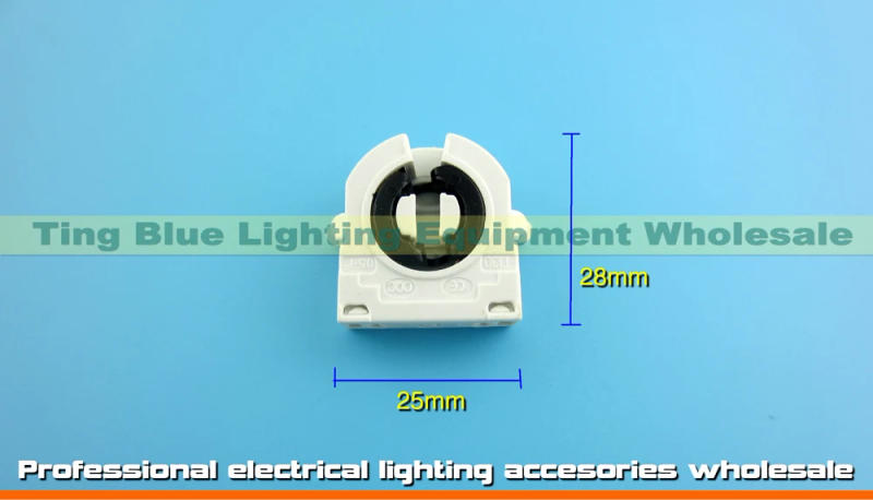 Description Picture 5 of item(10pcs) T8 lamp holder LED fluorescent lamp holder G13 grille lamp holder advertising light box lamp tube lighting wardrobe lamp