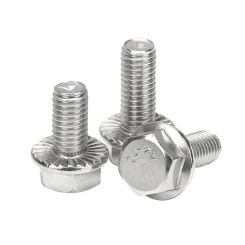 2~10PCS GB5787 A2-70 Stainless Steel  Hex Hexagon Flange Cap Washer Head Screw Bolt With Serrated Washe