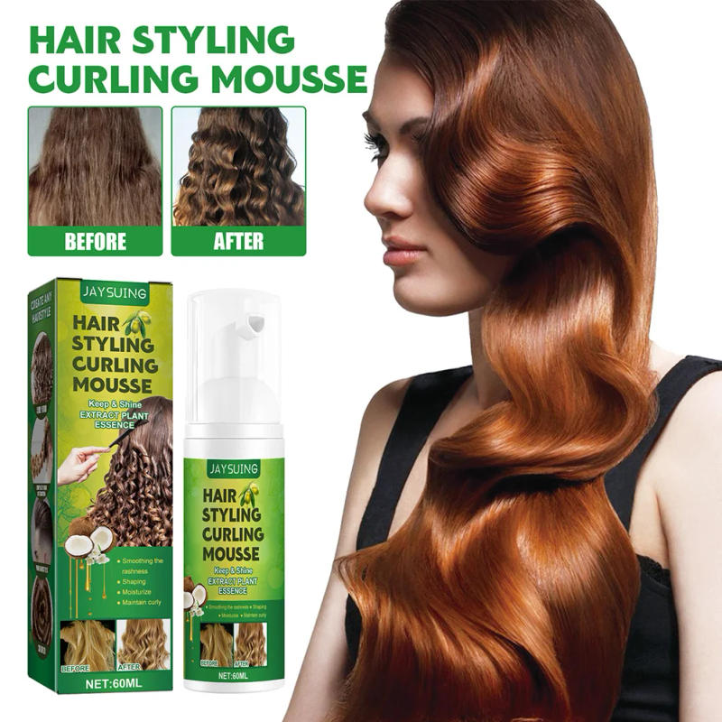 Description Picture 3 of item60ml Hair Care Curling Foam Professional Curly Hair Styling Cream Natural Fluffy Moisturizing Women Haircare Products