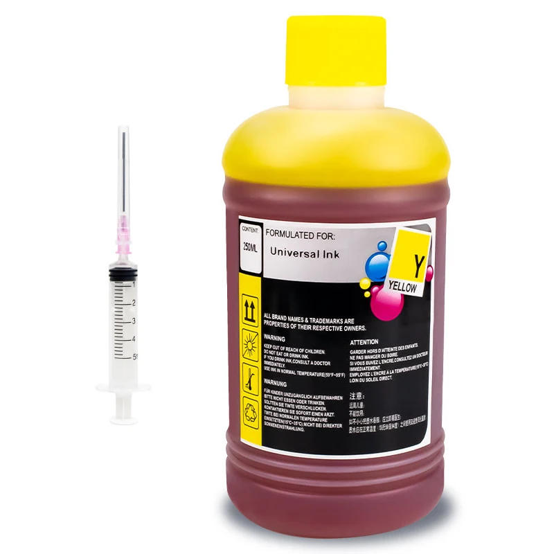 Description Picture 6 of item250ML Universal Refill Ink With Injector Kit Compatible for HP Canon Epson Brother Tank CISS Ink Cartridges Deskjet Printer