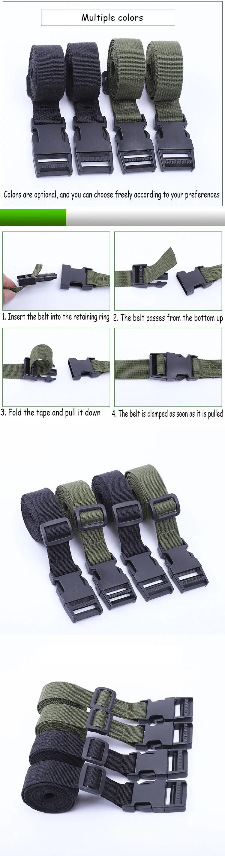 Description Picture 6 of itemReusable Durable polypropyleneTravel Tied Cargo Tie Down Luggage Lash Belt Strap With Cam Buckle Travel Kit Outdoor Camping Tool