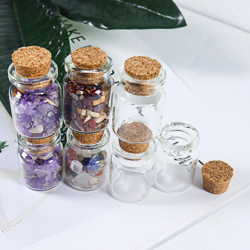Description Picture 6 of itemMini Clear Glass Bottles with Cork Stopper Empty Message Bottles Spice Bottle DIY Wishing Drifting Bottle Party Decor Favors