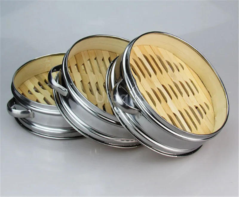 Description Picture 6 of itemStainless Steel Cookware Bamboo Steamer Bamboo Steamer Rice Snack Basket Set Dumpling Steamer Kitchen Cooking Tools