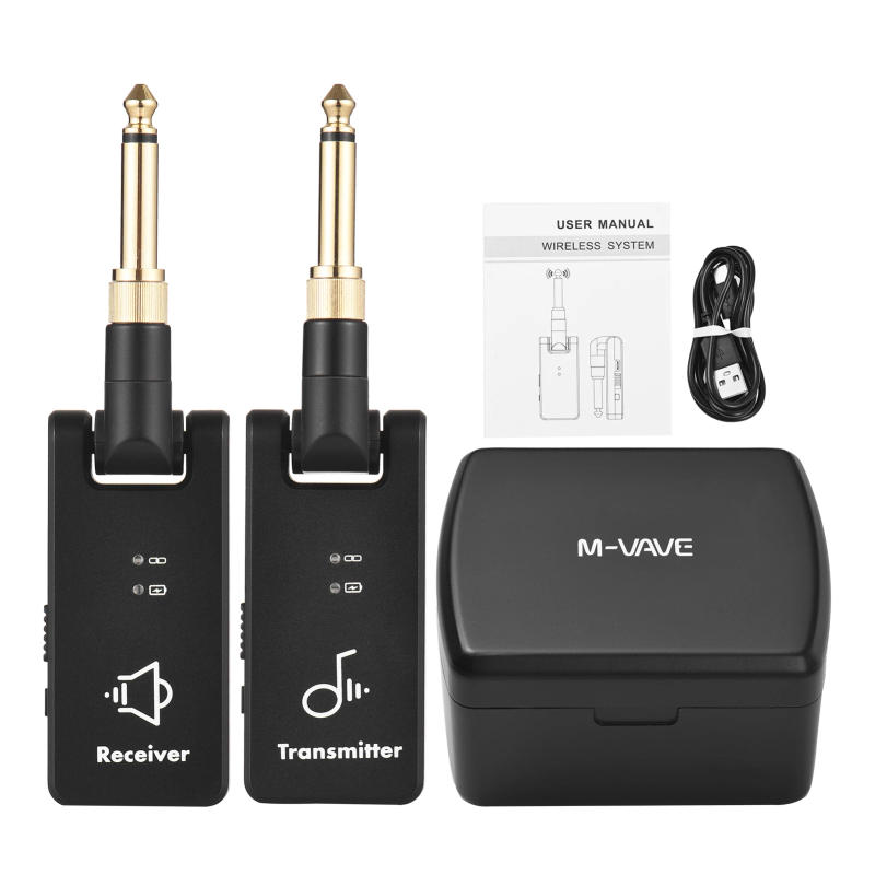 Description Picture 2 of itemM-VAVE WP-8 Wireless Transmission System Electric Guitar Receiver & Transmitter Built-in Battery with Charging Box 3.5mm & 6.35m
