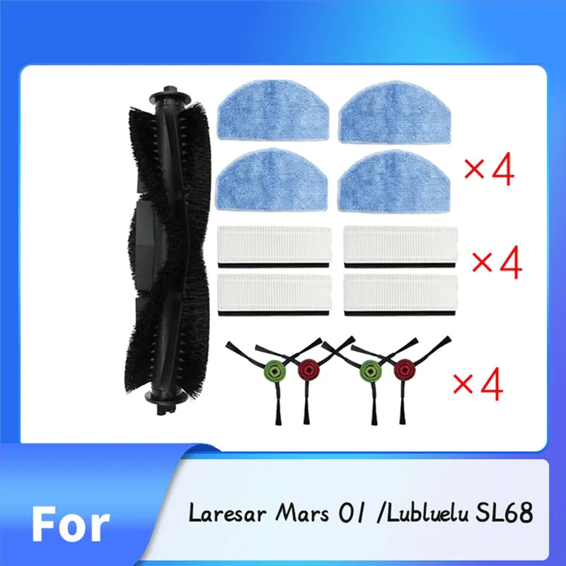 Description Picture 5 of itemA52Q-Vacuum Cleaner Accessories Set 13Pcs For Laresar Mars 01/Lubluelu SL68–Main Brush, Side Brush, Mop, Filter