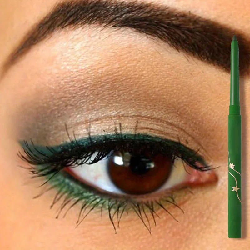 Description Picture 5 of itemGreen Glitter Chameleon Eyeshadow Waterproof Shiny Chrome Eyeliner Pencil Green Gold Purple Lying Silkworm Pen Makeup Cosmetic