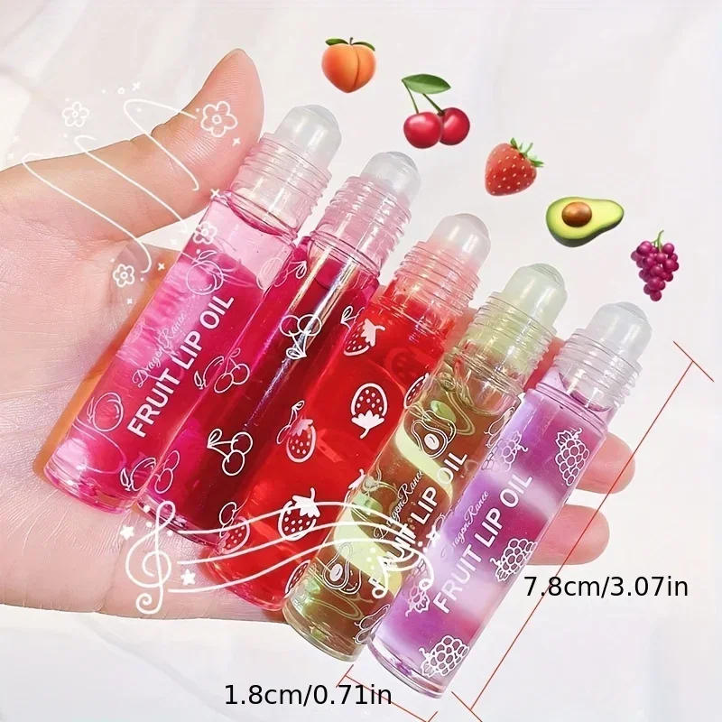 Description Picture 5 of itemFresh Fruit Roll-on Lip Balm Makeup Moisturizing Clear Grape Transparent Lip Oil Long Lasting Hydrating Lipstick Gloss Cosmetics