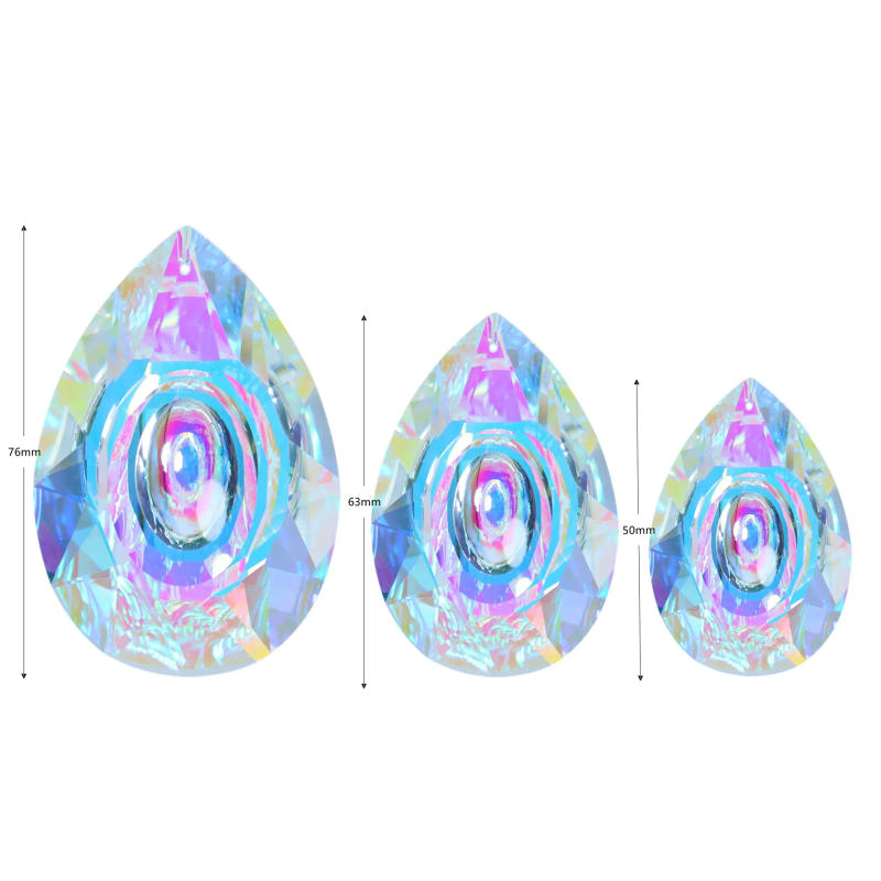 Description Picture 2 of item38/50/63/76/89MM Transparent Crystal Feng Shui Sun Catcher Longan Ball Pendant AB Colored For DIY Wedding Party Home Decoration