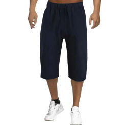 Men Capri Pants Baggy Harem Pants Drawstring Yoga Beach Pants Foam
