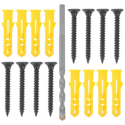 Wall Anchor and Screw Set Plaster Screws Anchors Concrete Drill Kit Plasters for Plasterboard Suite Masonry