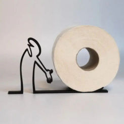 Minimalist Roll Paper Holder Elegant Funny Tissue Holder Easy Install 3D Printing Practical Toilet Paper Holder Home Hardware