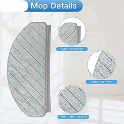 Suitable for Sweeper T10/T10 TURBO Main Brush Filter White Side Brush Drag Water Wash Cloth