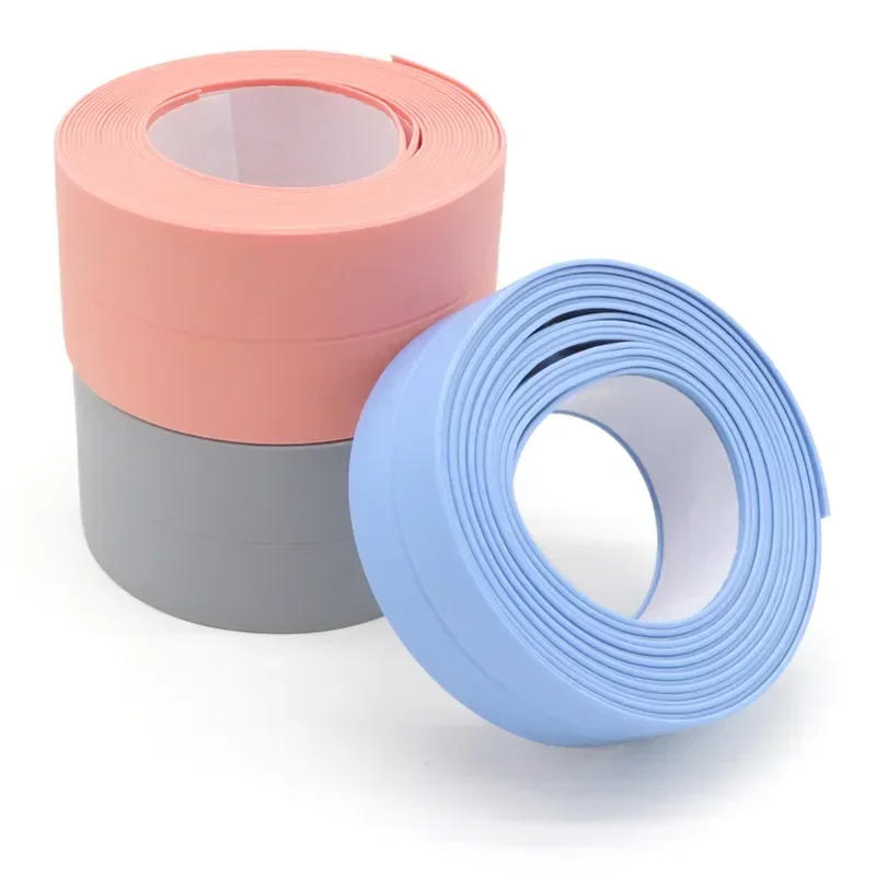 Description Picture 6 of item1/2/5rolls Shower Bath Sealing Tape Strips for Bathroom Kitchen Seal Caulk Strip Sink PVC Self Adhesive Waterproof Wall Sticker