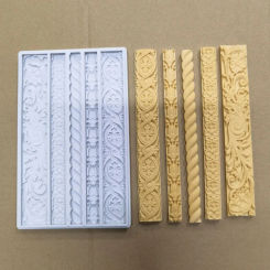 Embossed Twist Rope Modeling Silicone Mold Braided Pattern Cake Rim Decoration DIY Cake Baking Tool Strip Lace Decoration Molds
