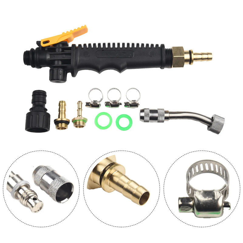 Description Picture 2 of item1 Set Sprayer Wand Replace 1/4 & 3/8 Brass Barb Sprayer Wand 2 Hose Clamp Replacement Spray Bar With Shut-off Valve Sprayer Tool