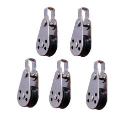 5PCS 316 Stainless Steel Pulley 60mm Wire Rope Crane Block Hanging Towing Wheel for 2mm To 8mm Metal Roller