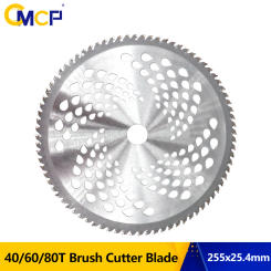 CMCP Brush Cutter Blade 255mm 40T/60T/80T Lawn Mower Cutter Replacement Circular Saw Blade For Cutting Grass Tree Trimmer Blade