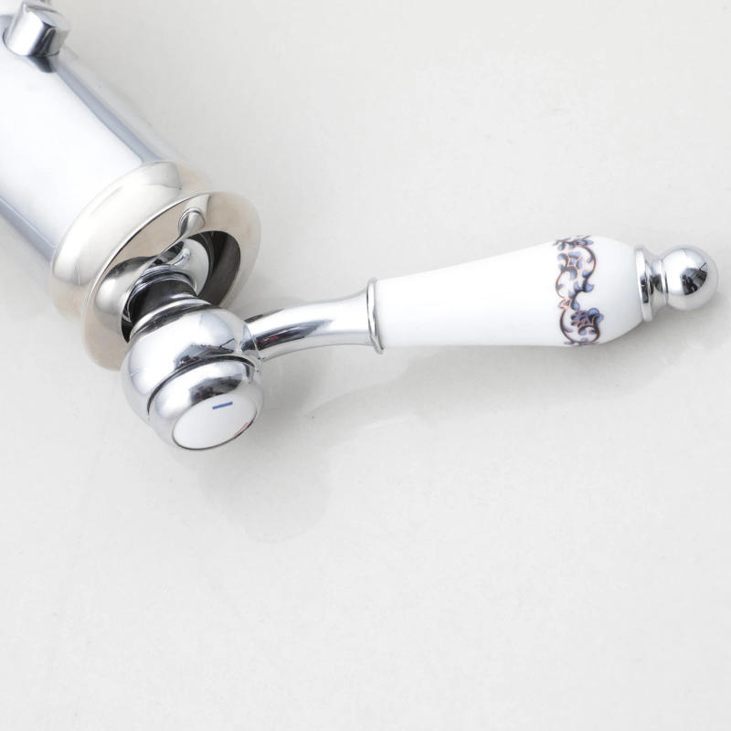 Description Picture 4 of itemKEMAIDI Black  Basin Sink  Faucet Cylinder Bathrom Mixer Tap Chrome Finished Deck Mounted One Hadle Counter Top Sink Faucets