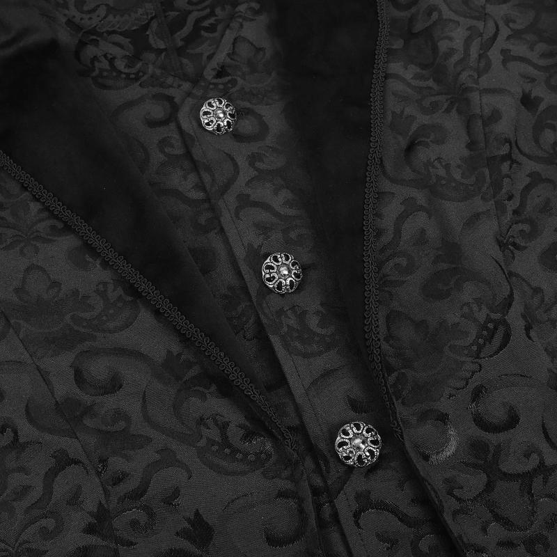 Description Picture 6 of itemMen Steampunk Gothic Tailcoat Trench Coat Medieval Christmas Vintage Clothing Victoria Uniform Halloween Costume Tuxedo