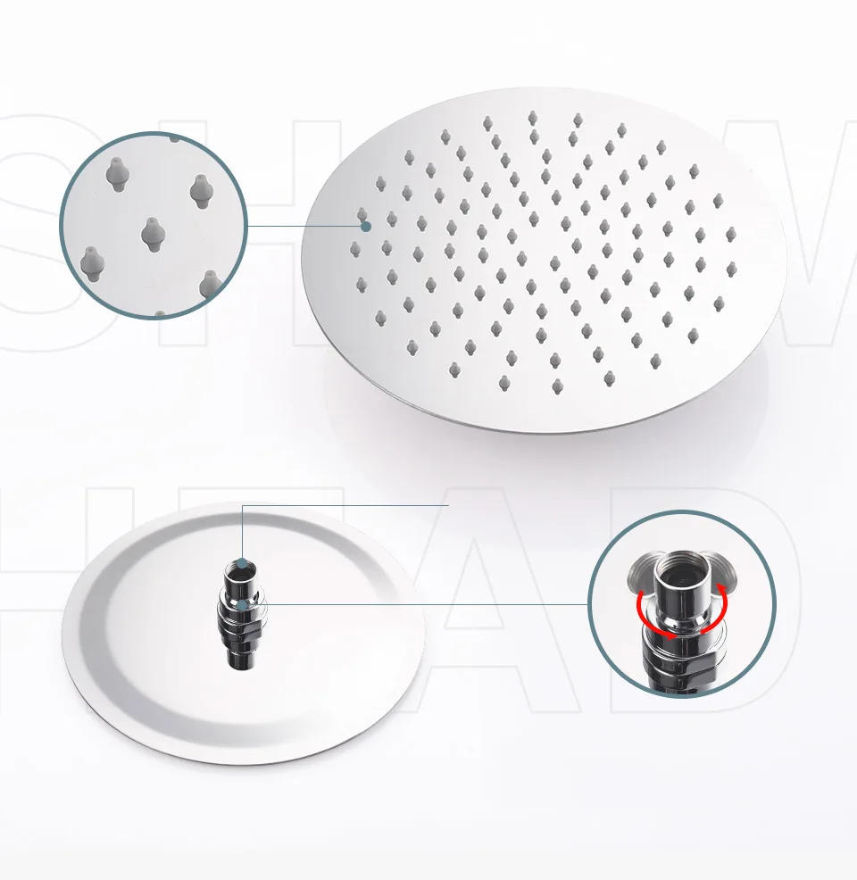 Description Picture 6 of itemBrass Wall-mounted Bathroom Shower System Set Hot&Cold  Bath Mixer Faucet Diverter Hand Held Rainfall