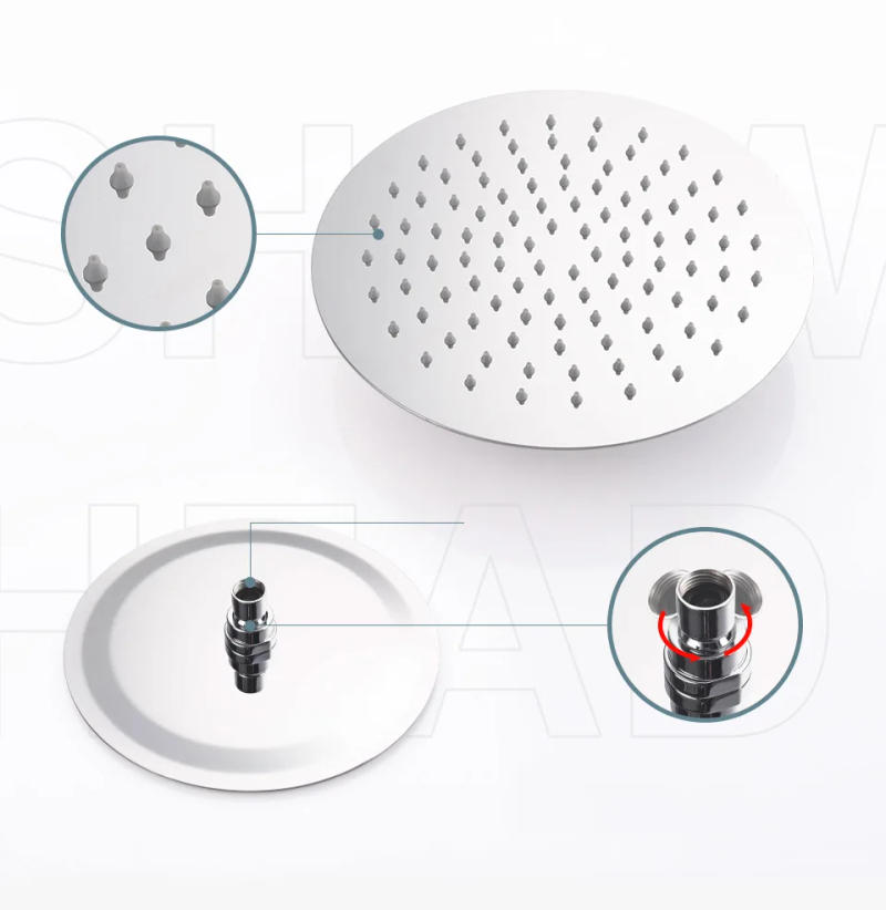 Description Picture 6 of itemBrass Wall-mounted Bathroom Shower System Set Hot&Cold Bath Mixer Faucet Diverter Hand Held Rainfall