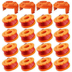 8/15/20pcs Replacement 10ft(3m) Grass Trimmer Line Spool, Edger Line Spool Compatible Model Worx WA0010 (16 Spool, 4Cap)
