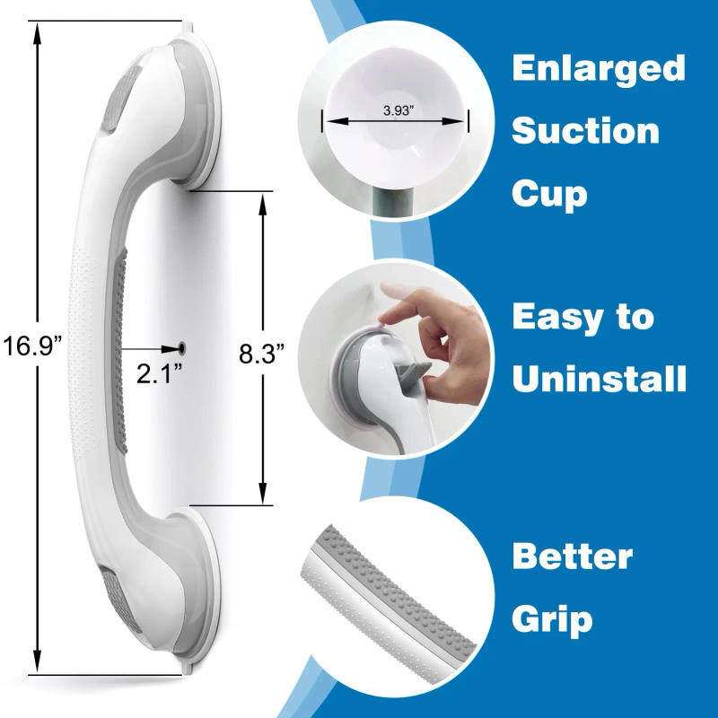 Description Picture 6 of itemShower Grab Bars for Bathtubs and Showers, Easy to Install Suction Shower Handles for Bathroom Removable Handrails for Seniors