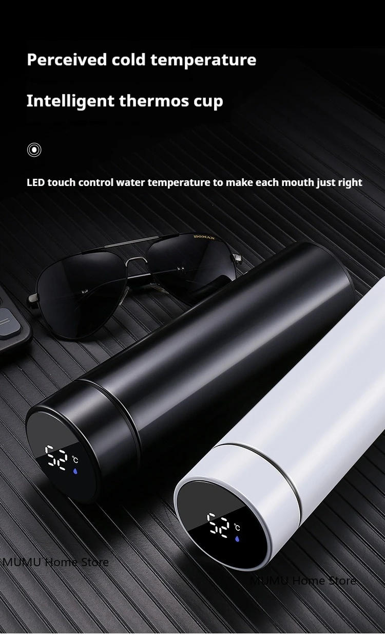 Description Picture 3 of item500ML Intelligent Temperature Thermos Bottle Stainless Steel Water Bottle Cold and Hot Insulated Cup Outdoor Sport Vacuum Flask