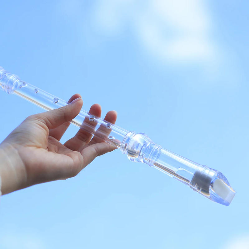 Description Picture 5 of item8 Hole G Key Plastic Musical Instrument Recorder Long Flute Beginner Flute Woodwind Instruments Kids Gifts with Cleaning Stick