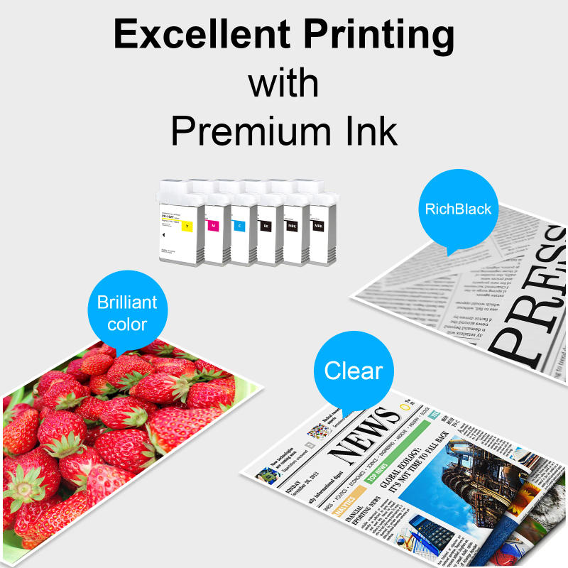 Description Picture 5 of itemPFI-102 PFI102 PFI 102 Compatible Pigment Ink Cartridge For Canon iPF500 iPF510 iPF600 iPF605 iPF610 iPF700 With Ink And Chip