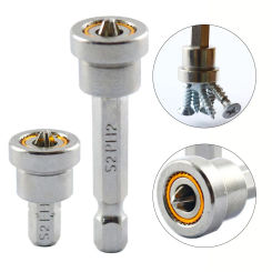 1/2pcs 25mm/50mm Plasterboard Positioning Screwdriver Bits 1/4inch Hex Shank PH2 Magnetic Screwdriver Bits For Plasterboard