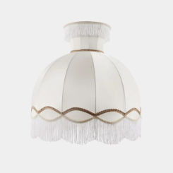 Modern high-grade elastic cloth cloth table lamp shade floor lamps, beige fringed lace fabric lampshade