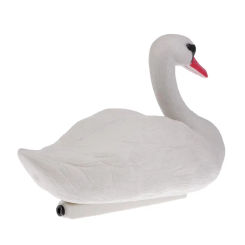 Outdoor XPE Realistic Lifelike Swan Decoy Pond Bird Deterrent Decoration Hunting Fishing Floating Decoys Yard Ornamental White