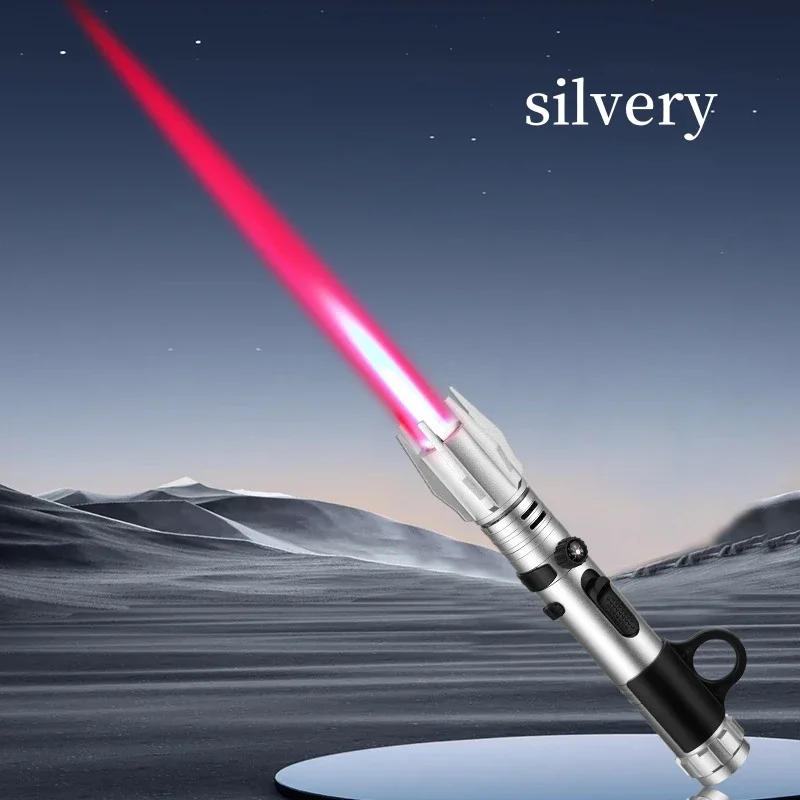Description Picture 5 of itemNew interstellar black warrior lightsaber high-temperature flamethrower detachable red flame blue flame windproof lighter outdoo