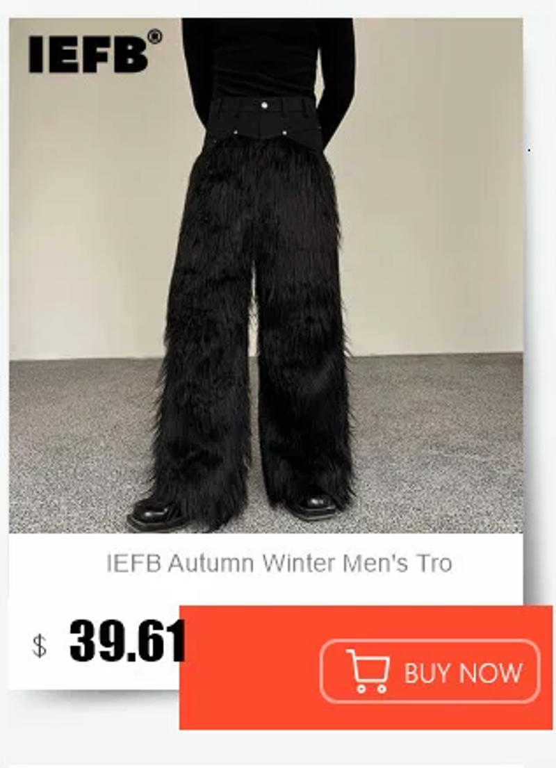 Description Picture 2 of itemIEFB Men's Wear Spring New Overalls High Street Oversize Design Wide Leg Workwear Pants Sold Color Fashion Pocket Trouser 9C5103