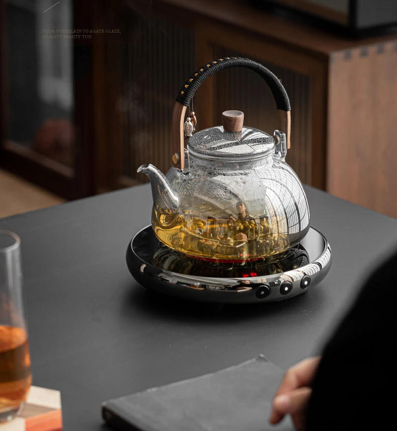 Description Picture 6 of itemSteamable Teapot Household Glass Tea Maker High Temperature Resistant Steaming and Boiling Dual-purpose Teapot