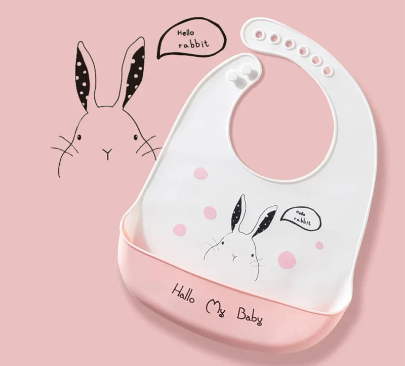 Description Picture 5 of itemWaterproof Baby Bibs Baby Stuff Cute Cartoon Animal Printed Kids Bib Girl Boy Adjustable Soft Silicone Bib Baby Feeding Stuff