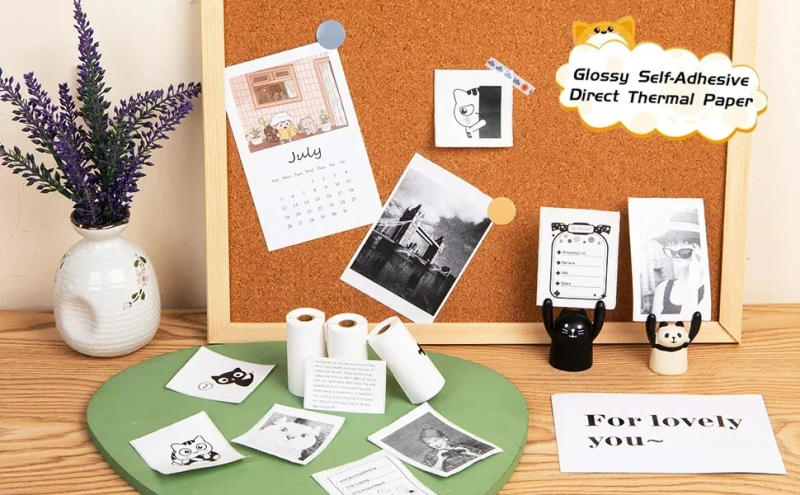 Description Picture 5 of item57x25mm Mini Printer Paper Thermal Label Sticker Color Photo White Self-Adhesive Paper For Mini Portable Pocket Mobile Printer