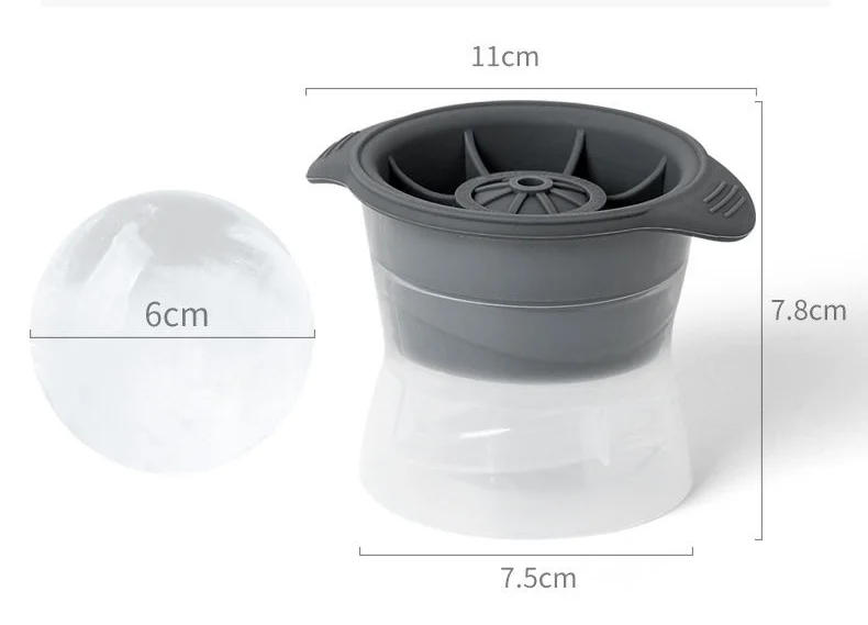 Description Picture 5 of itemSilicone Sphere Ice Cube Mold Home Kitchen Stackable Slow Melting Ice Ball Round Jelly Making Mould For Cocktail Whiskey Drink