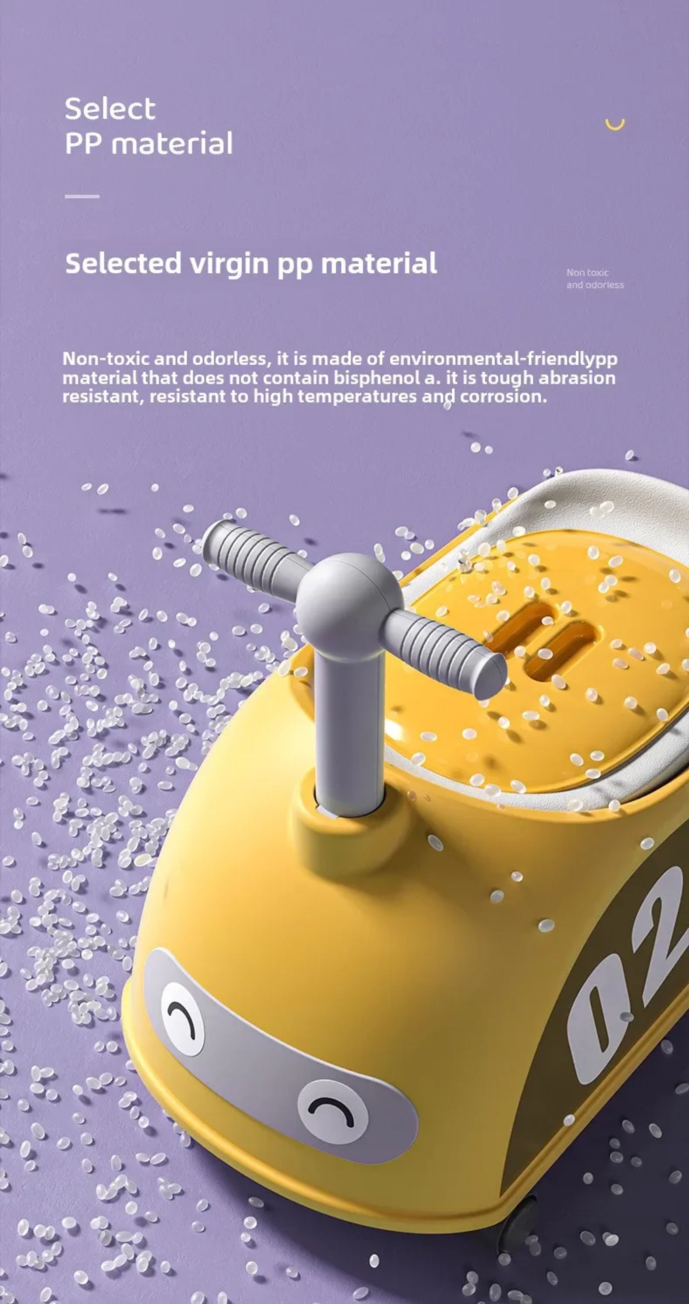 Description Picture 5 of itemBaby Car Shaped Toilet Portable Non-slip Baby Potty Toddler Training Toilet with Rollers Multifunctional Toilet Children's Gifts