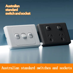 118 Type Australian Standard 1/2/3/4/5/6 Gang Six-hole 15A Wall Switch Socket USB Type-c Port Fast Charging Power Socket Panel