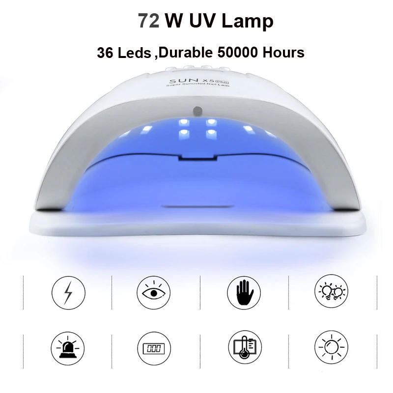 Description Picture 5 of itemSun X5 Plus UV LED Lamp For Nail Manicure 36 LEDS Professional Gel Polish Drying Lamps With Timer Auto Sensor Equipment Tools