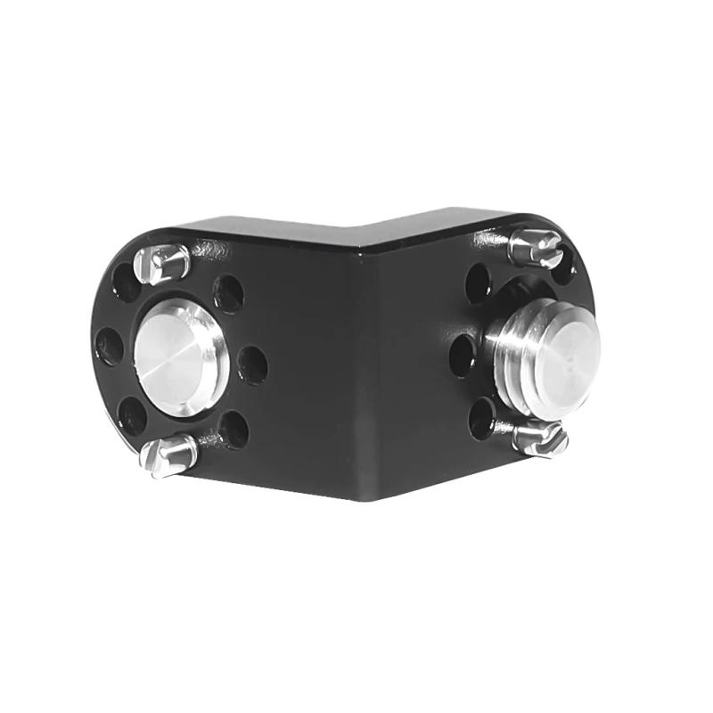 Description Picture 2 of item90°  Right Angle Mount DSLR Camera Cage Rig Extension Bracket 1/4 3/8 Screw Positioning Hole for Tripod Head Adapter Mount