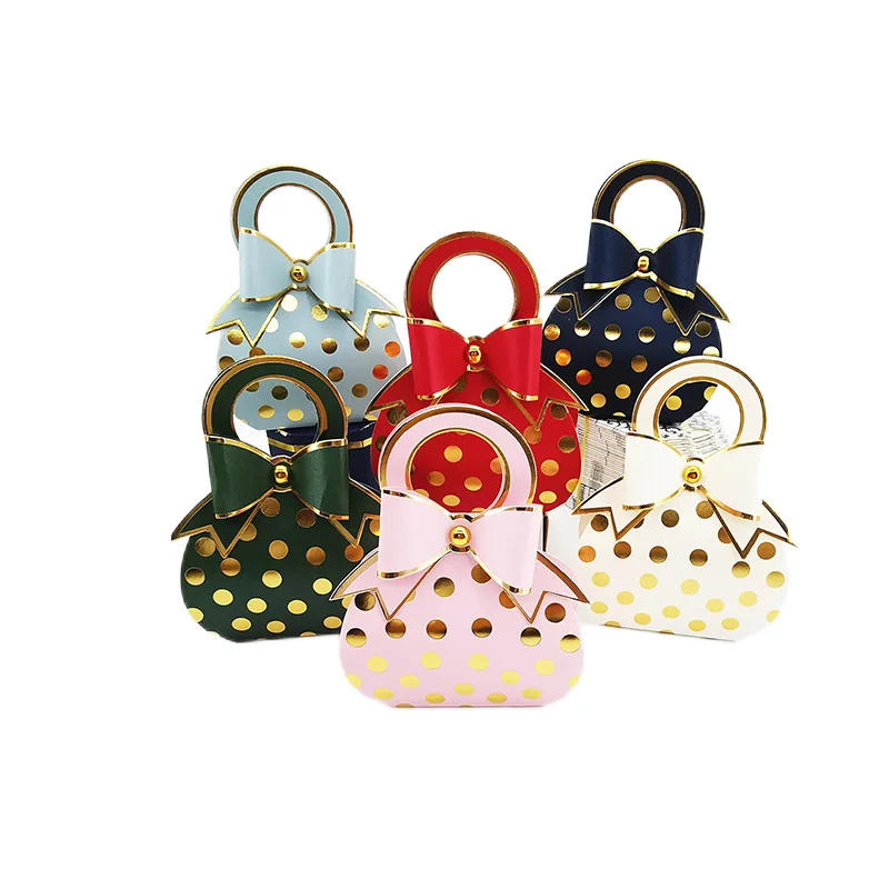 Description Picture 3 of item20/30/50PCS Polka Dot Bow Candy Box Packaging Wedding Bridal Kid Gift For Guest Baby Shower Birthday Party Favors Decor Supplies