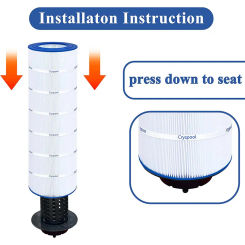 1 Pack，Cryspool Pool Filter Cartridge Compatible with CC150, Clean & Clear CCRP150,PAP150, Unicel C-9415, 150 sq.ft.