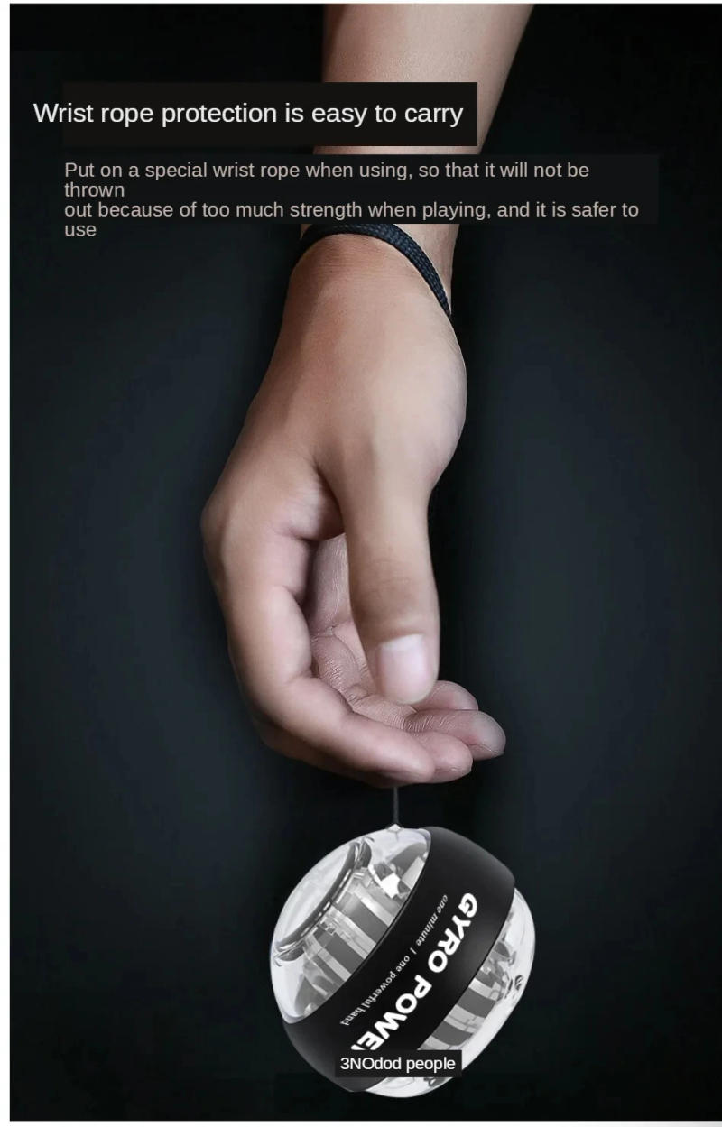 Description Picture 6 of itemGyroscopic Powerball Autostart Range Gyro Power Wrist Ball Arm Hand Muscle Force Trainer Fitness Equipment Decompression Toy